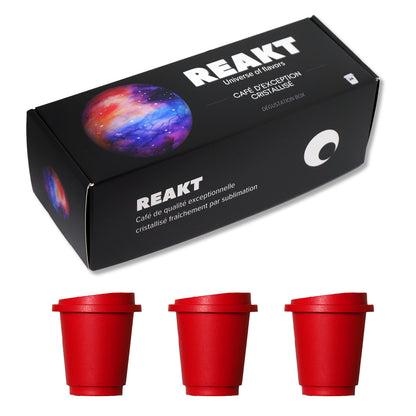 Reakt Coffee - Crystallized specialty coffee, 24 singles serves of 3 origins (Brazil, Ethiopia)